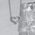 Collar con corazón de melocotón japonés a juego, oro rosa, estilo sencillo, moda exquisita, para mujer