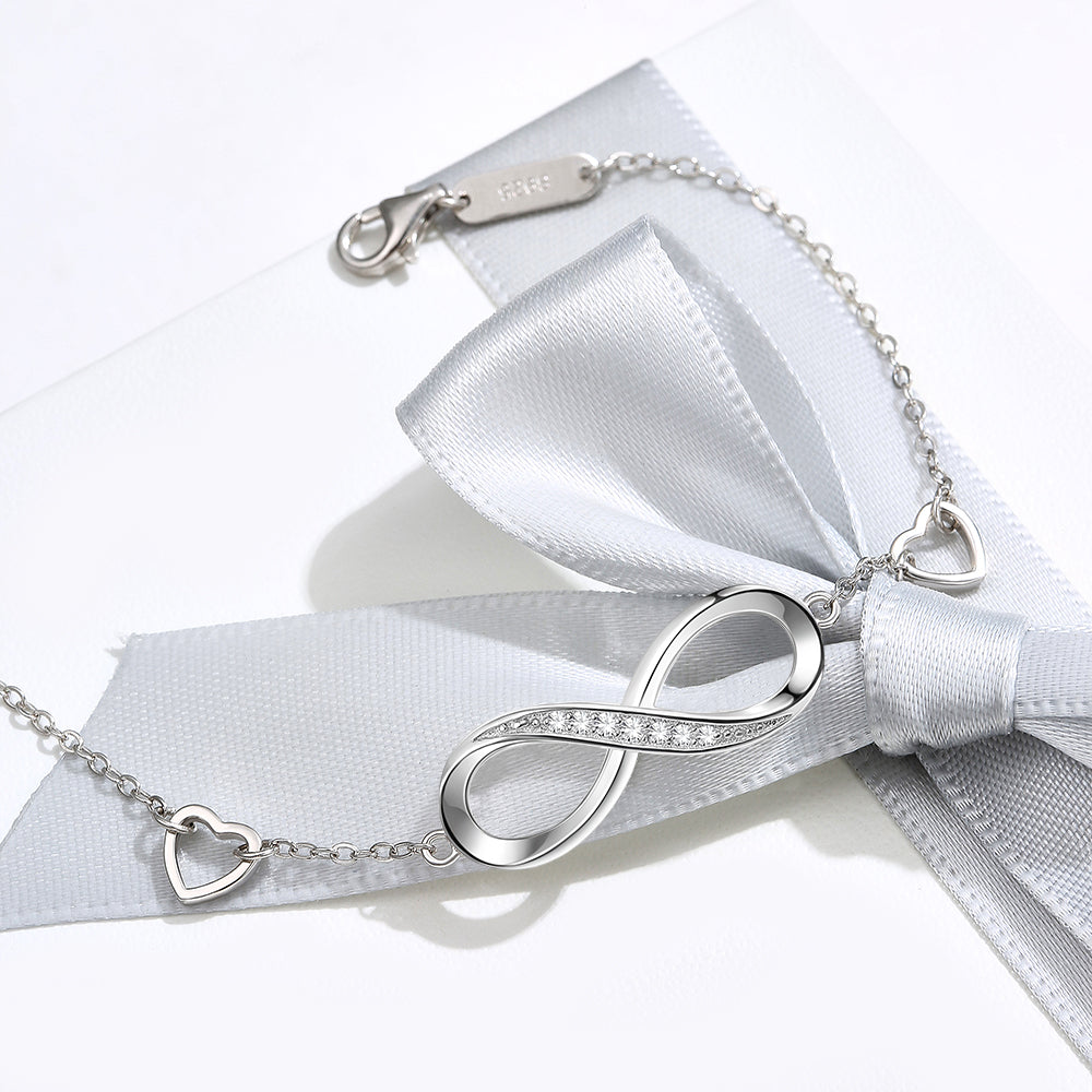 Armband aus Sterlingsilber, 8 Armband, weiblicher Silberschmuck