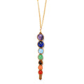 Sieben-Chakra-Pendelkette, natürliche Amethyst-Kegelkette, Persönlichkeitsschmuck