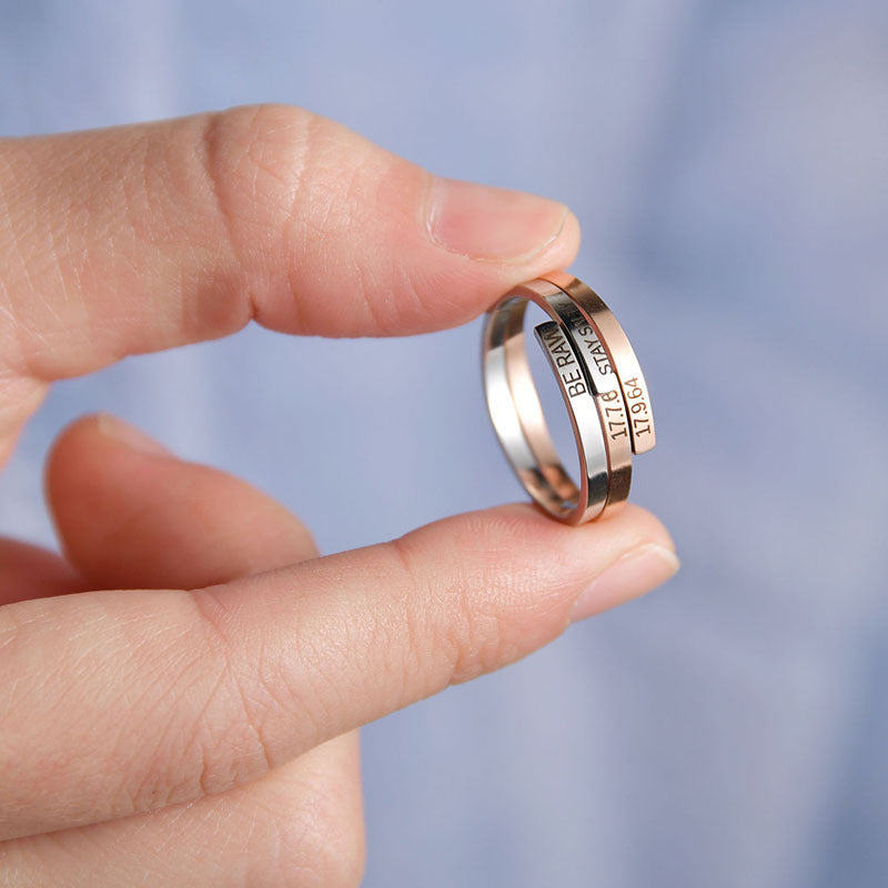 Glänzender schlichter Ring Titanstahlring Damen