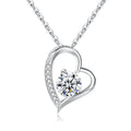 Simple Heart-shaped Zircon Necklace For Women