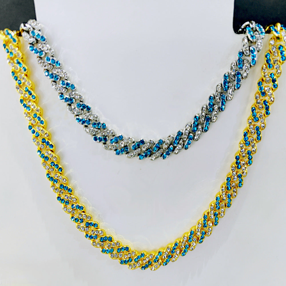 Fashion Exquisites Ovales Zweifarbiges Strass-Fußkettchen