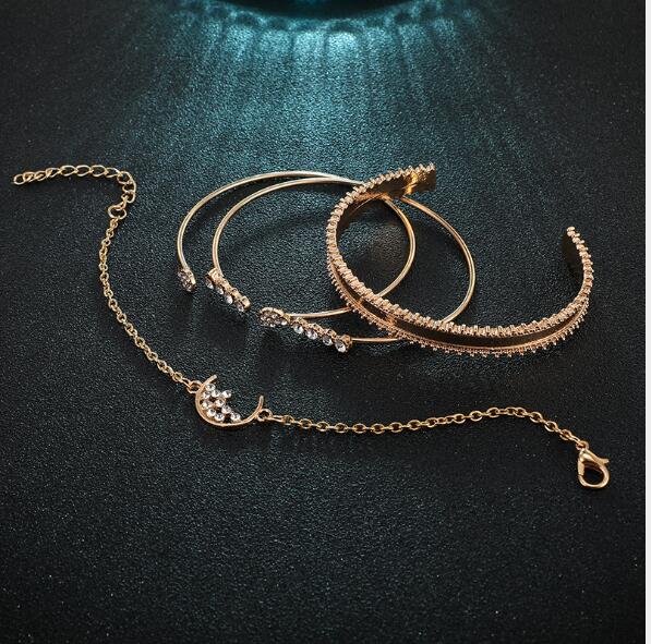 Mond Armreif-Set 4-teilig
