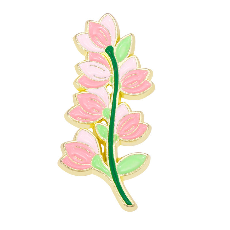 Lilien-Veilchen-Blumen-Serie Brosche