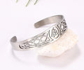 Asgard Crafted Handgefertigtes Edelstahlarmband mit Walknotsymbol und keltischem Design