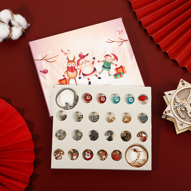 Weihnachtsarmband Perlen Geschenkbox Schmuckset