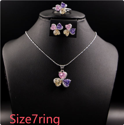Clover Zirkon-Diamant-Schmuckset für Damen