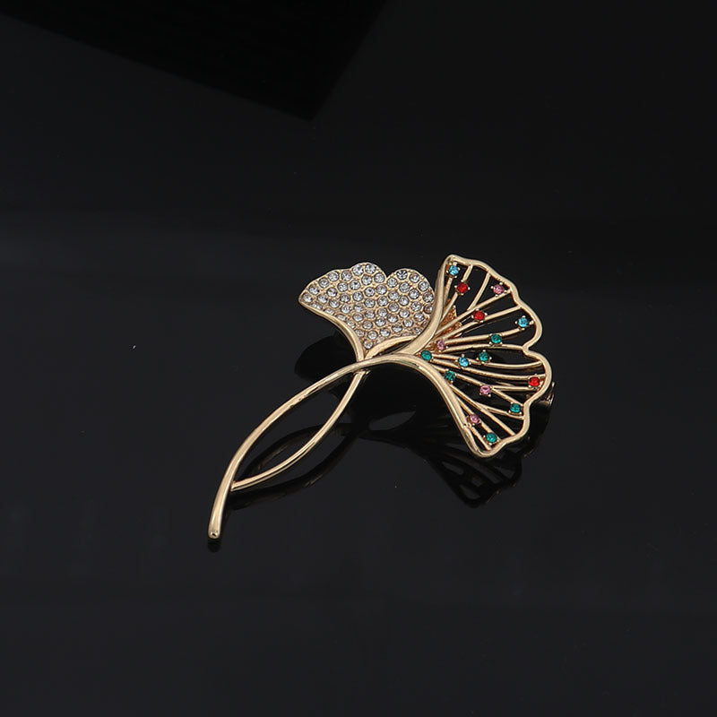 Broche de Hoja de Ginkgo para Mujer, Lindo Diseño Retro