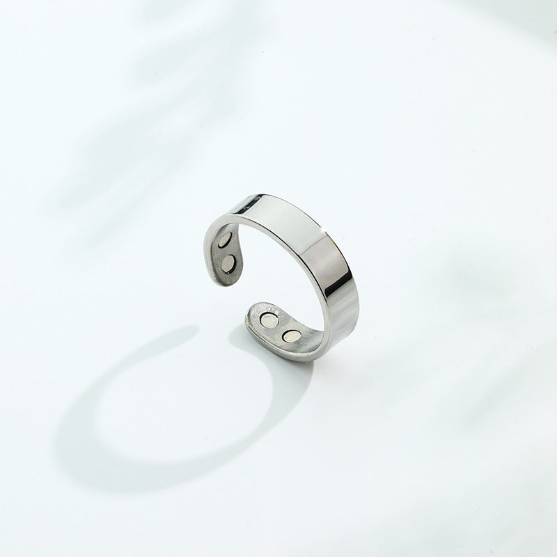 Anillo Antirronquidos Detener Ronquidos Ayuda Respiratoria Acupresión Tratamiento Antirronquidos Terapia Magnética Anillo de Dedo Saludable Joyería