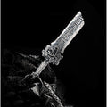 Collar de espada antigua, moda masculina de moda, colgante de plata tailandesa, joyería de plata con personalidad