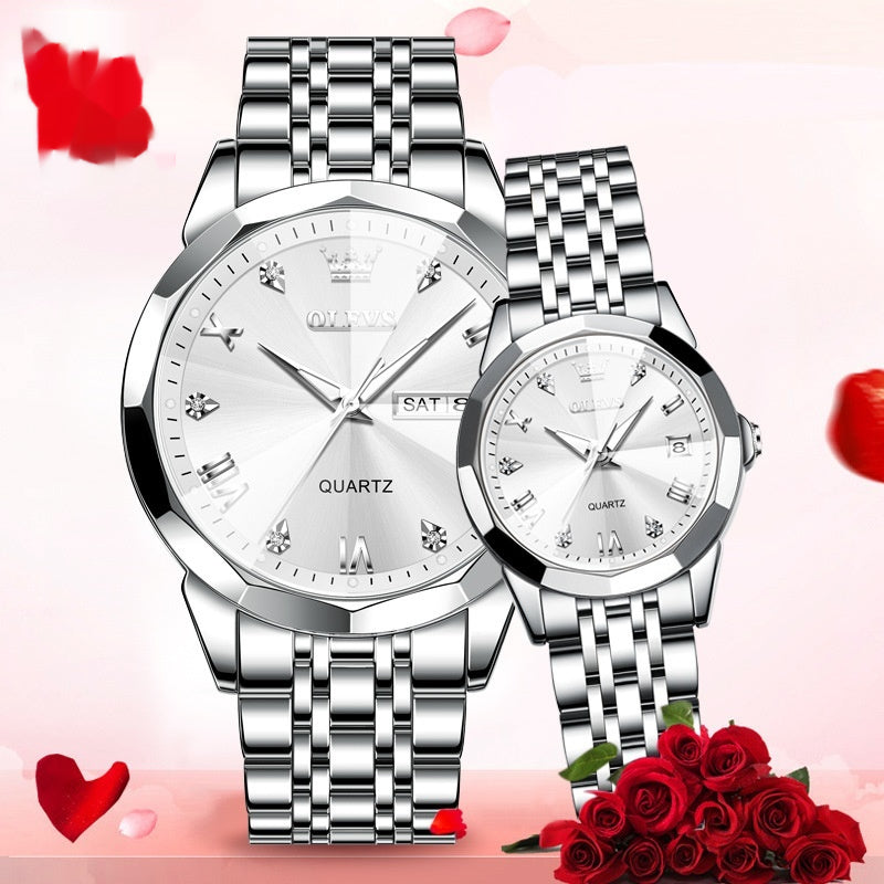 Quarzuhr Valentinstagsgeschenk Pärchenuhr Herren