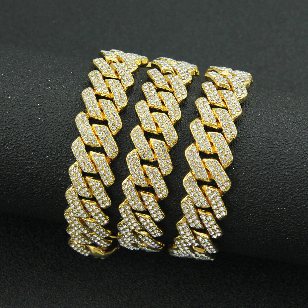 Herren Hip Hop Herrliche Diamant Diamant Cuban Gliederkette Halskette