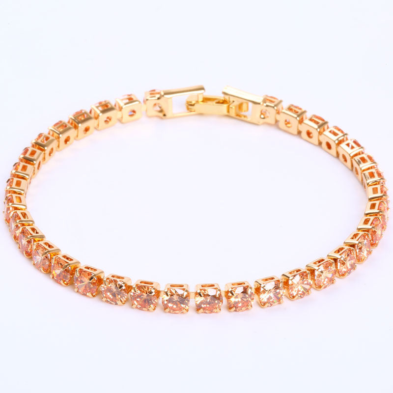 Zirkonia Tennisarmbänder Iced Out Kette Kristallarmband Damen Herren Goldarmband Schmuck