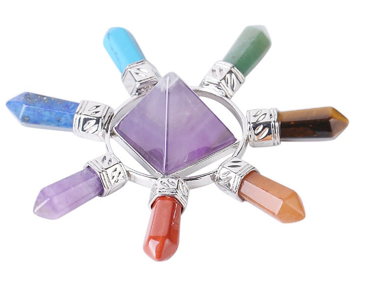 Naturkristall Halbedelstein Sieben-Chakra-Schmuck