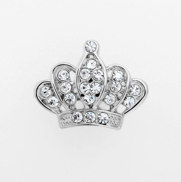 Trendy Jewelry GoldSilver Color Crown Shape Unisex's Pin Brooch For Gift Christmas