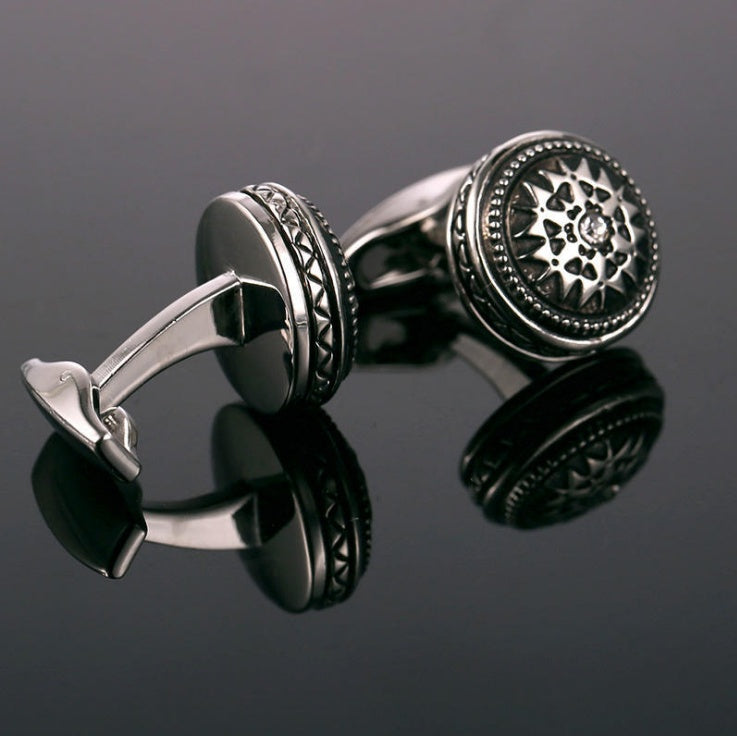 Gemelos de diamantes franceses para trajes de negocios