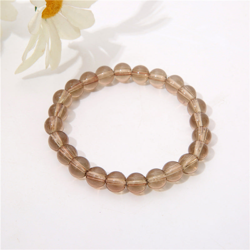 Solid Color Transparent Glass Bracelet