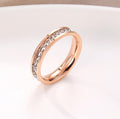 Titanium steel ring female Japanese and Korean version personality plated 18 rose gold ring does not fade fashion jewelry wholesale