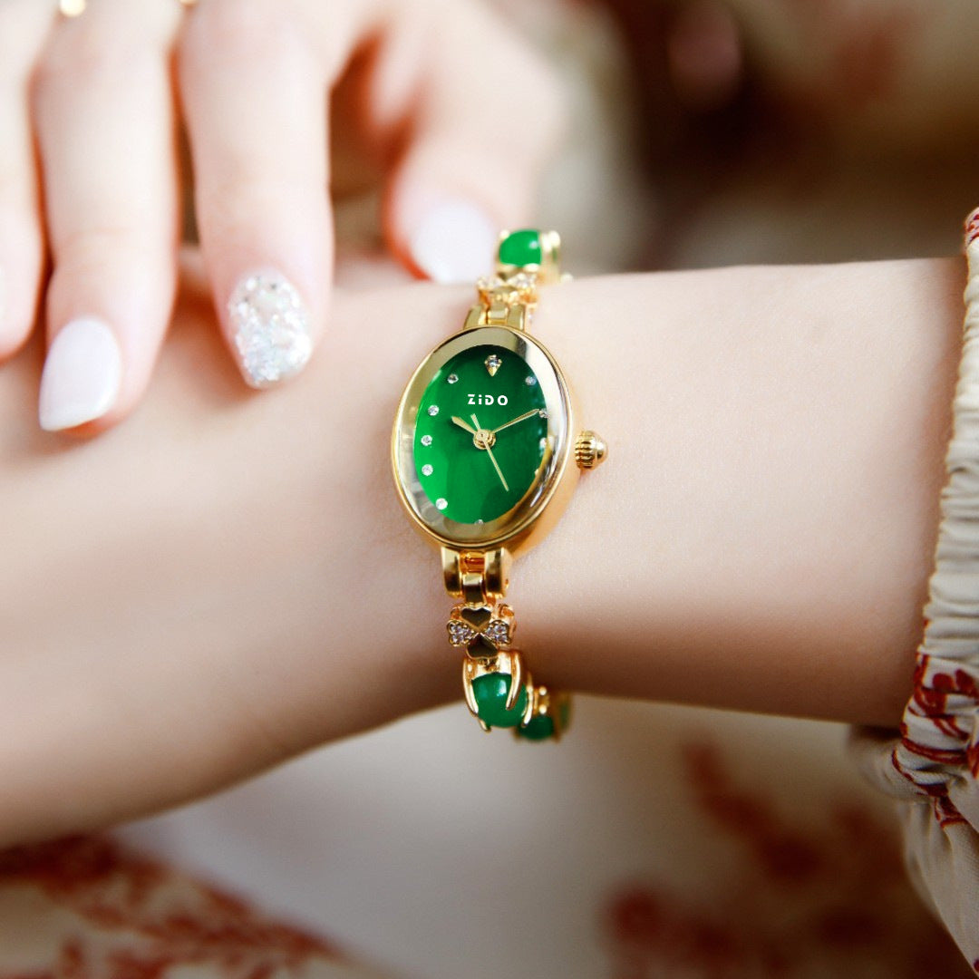Sencillo Reloj de Pulsera de Cuarzo con Diamantes para Mujer, Resistente al Agua, de Temperamento y Lujo de Entrada