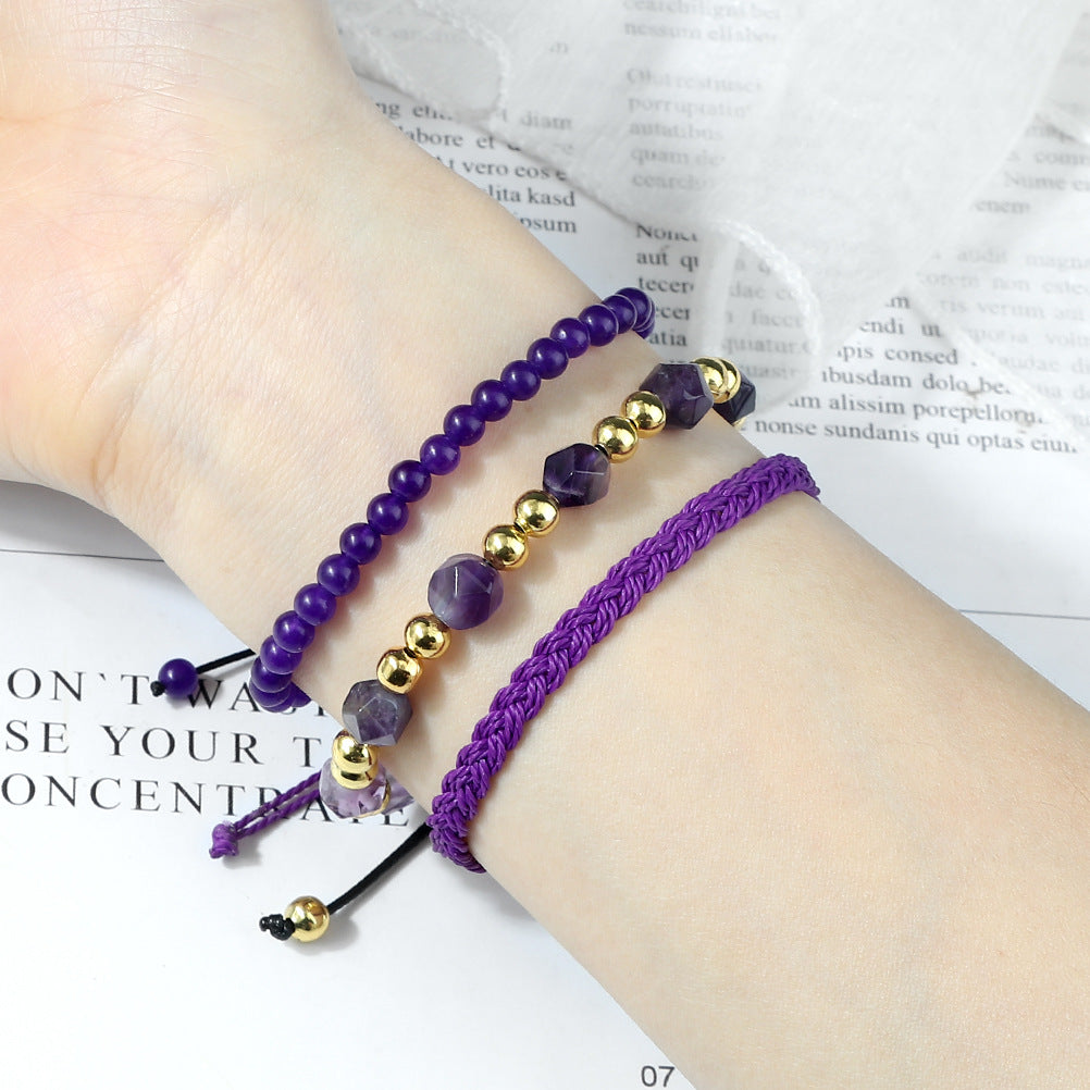 Kreatives dreiteiliges gewebtes Armband, verstellbar