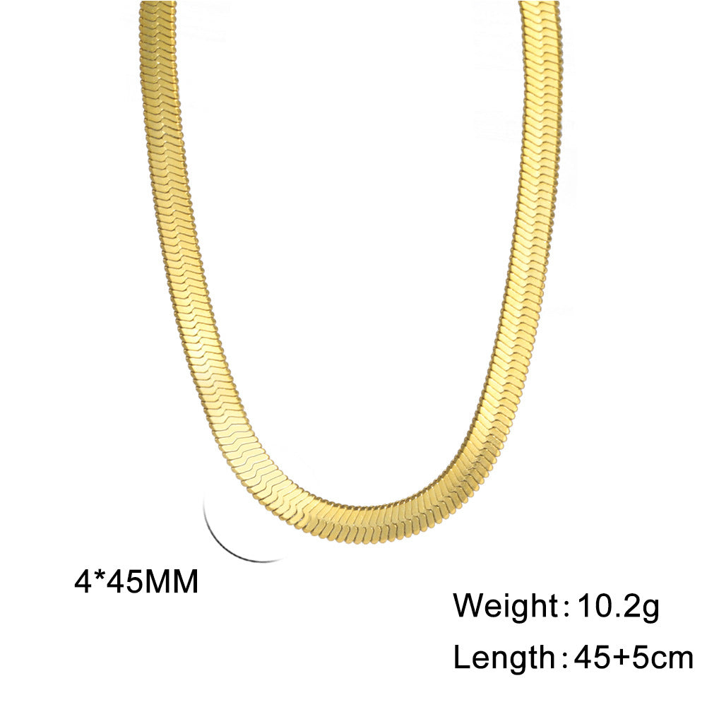 Beliebter Schlangenknochen-Edelstahl-Choker