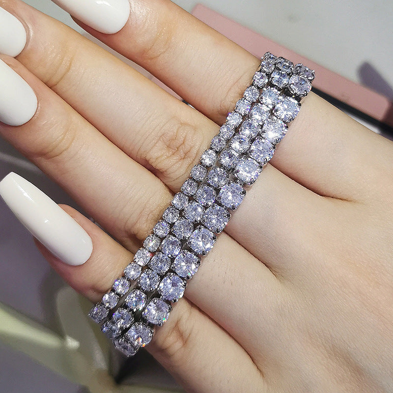 Tennis-Armband Damen Zirkon Voll-Diamant Armband