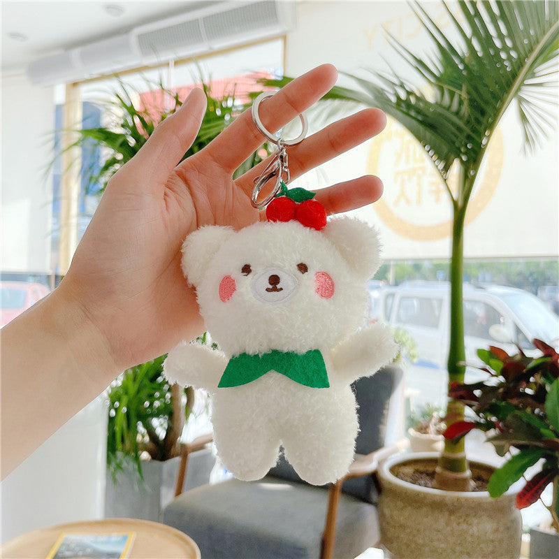 Llavero - Muñeco de peluche de mosquetón, aspecto lindo y encantador, pollito, gato, perro, oso, nube, gamberro