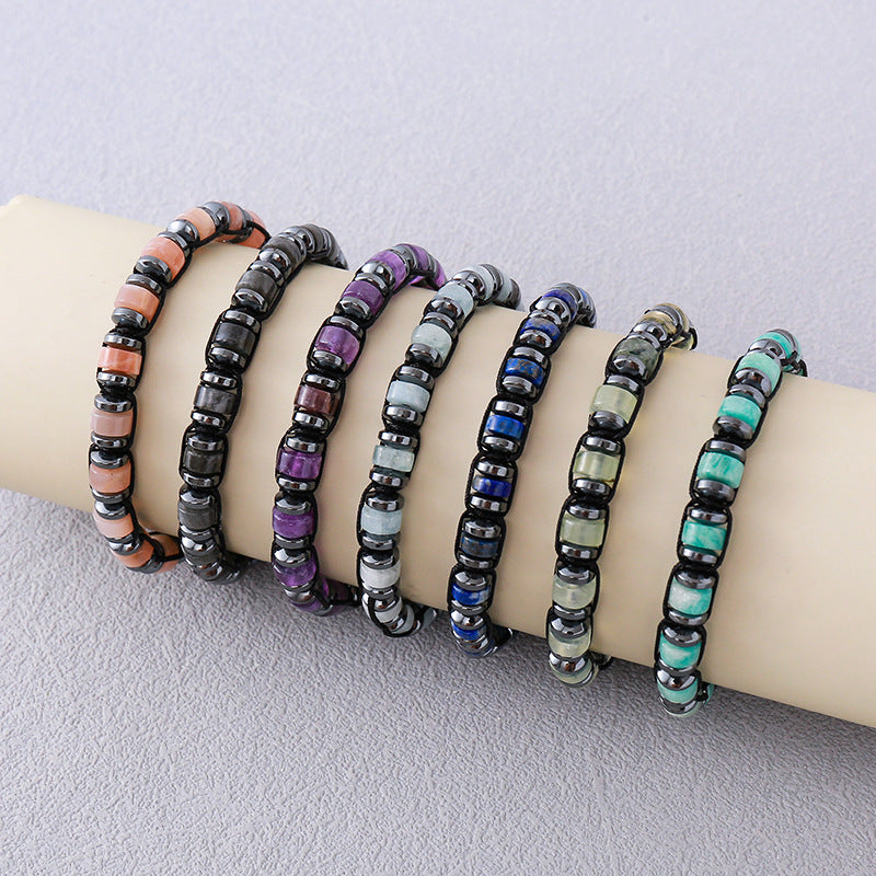 Men's Universal Ornament New Hand-woven Apatite Bracelet