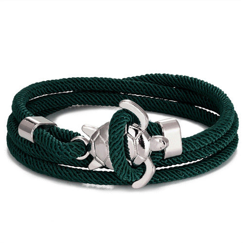Pulsera de cuerda náutica ajustable de múltiples vueltas Serie Marina