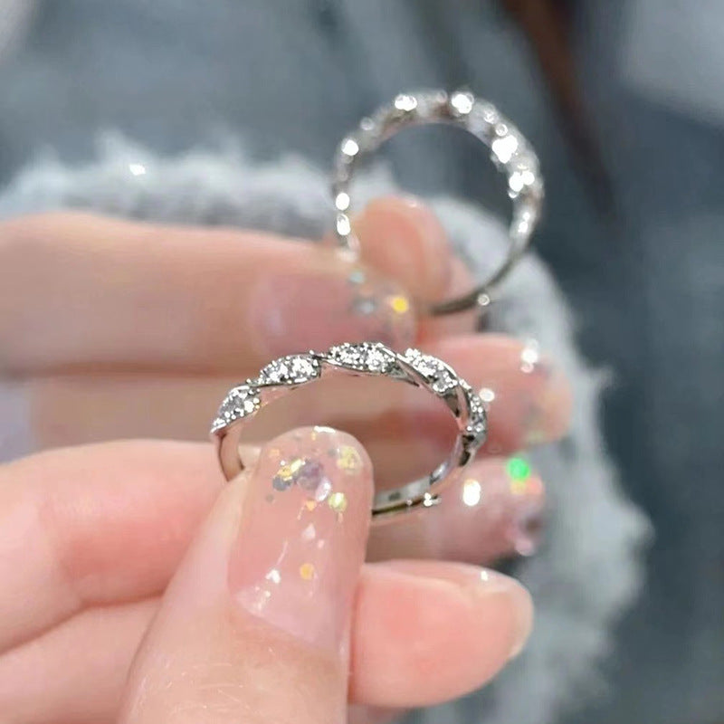 Anillo de plata de ley S999 "Winding Love" de joyería de moda