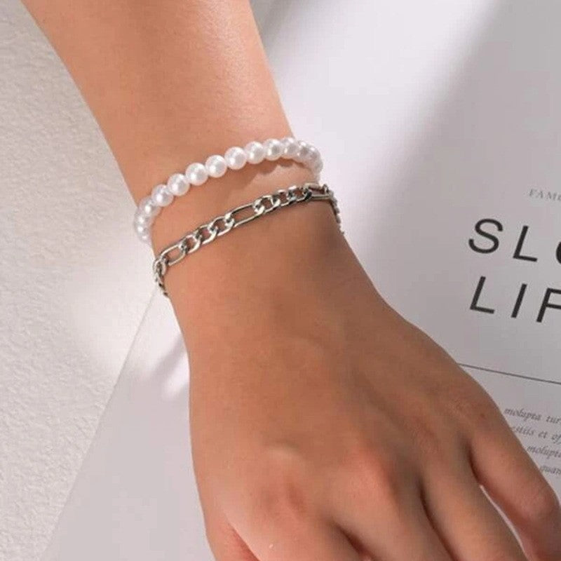 Edelstahl-Doppelarmband