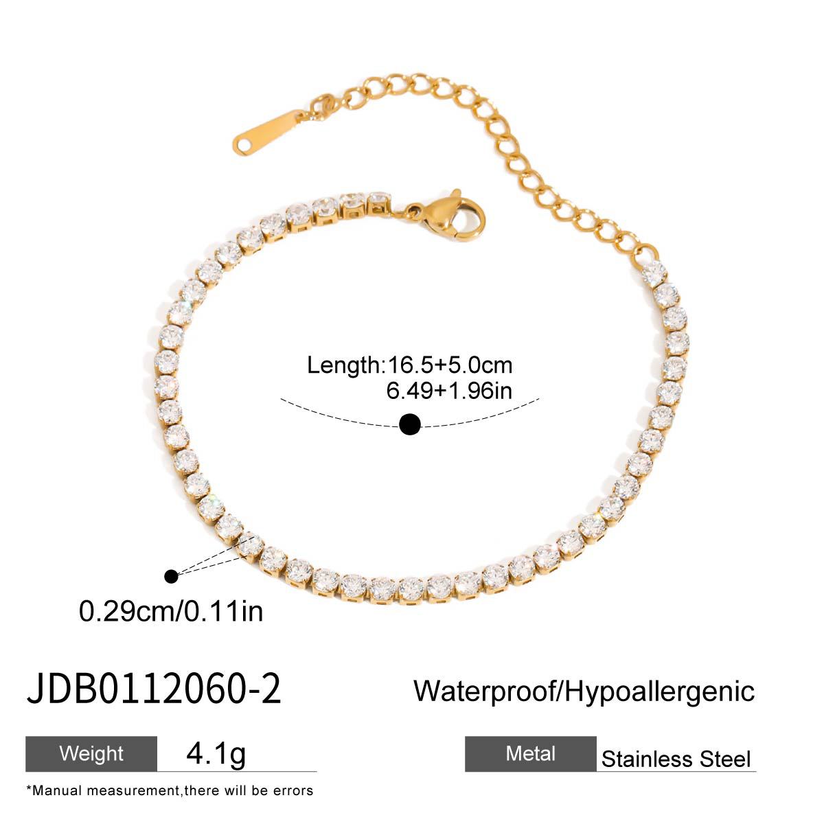 Stainless Steel Zircon Bracelet With A Light-luxury, High-end Feel
