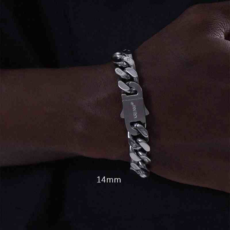 Original Doppelseitiges gebürstetes kubanisches Armband für Herren für die Freizeit