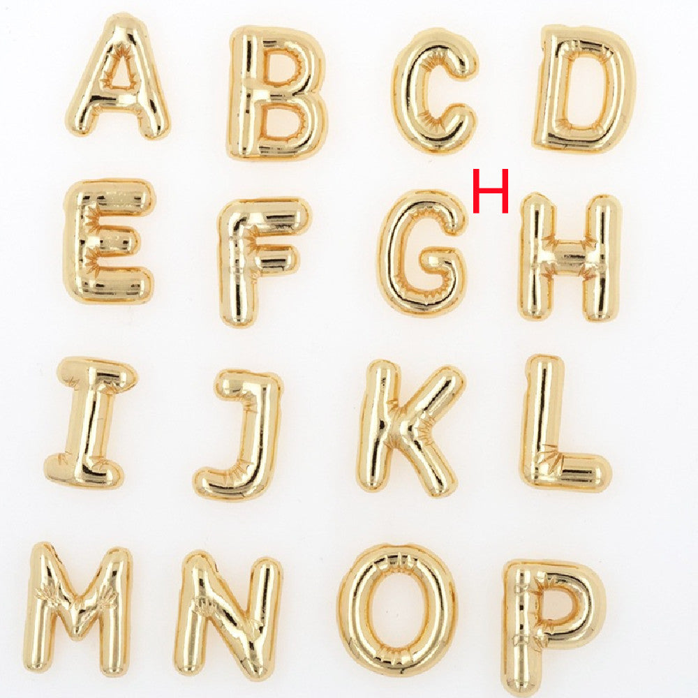 Glossy Letters Copper Pendant Necklace
