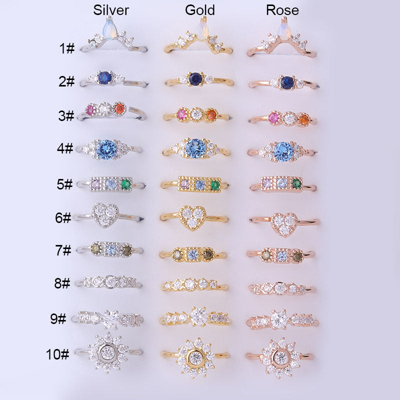 Anillos de nariz de circonita de colores en Europa y América