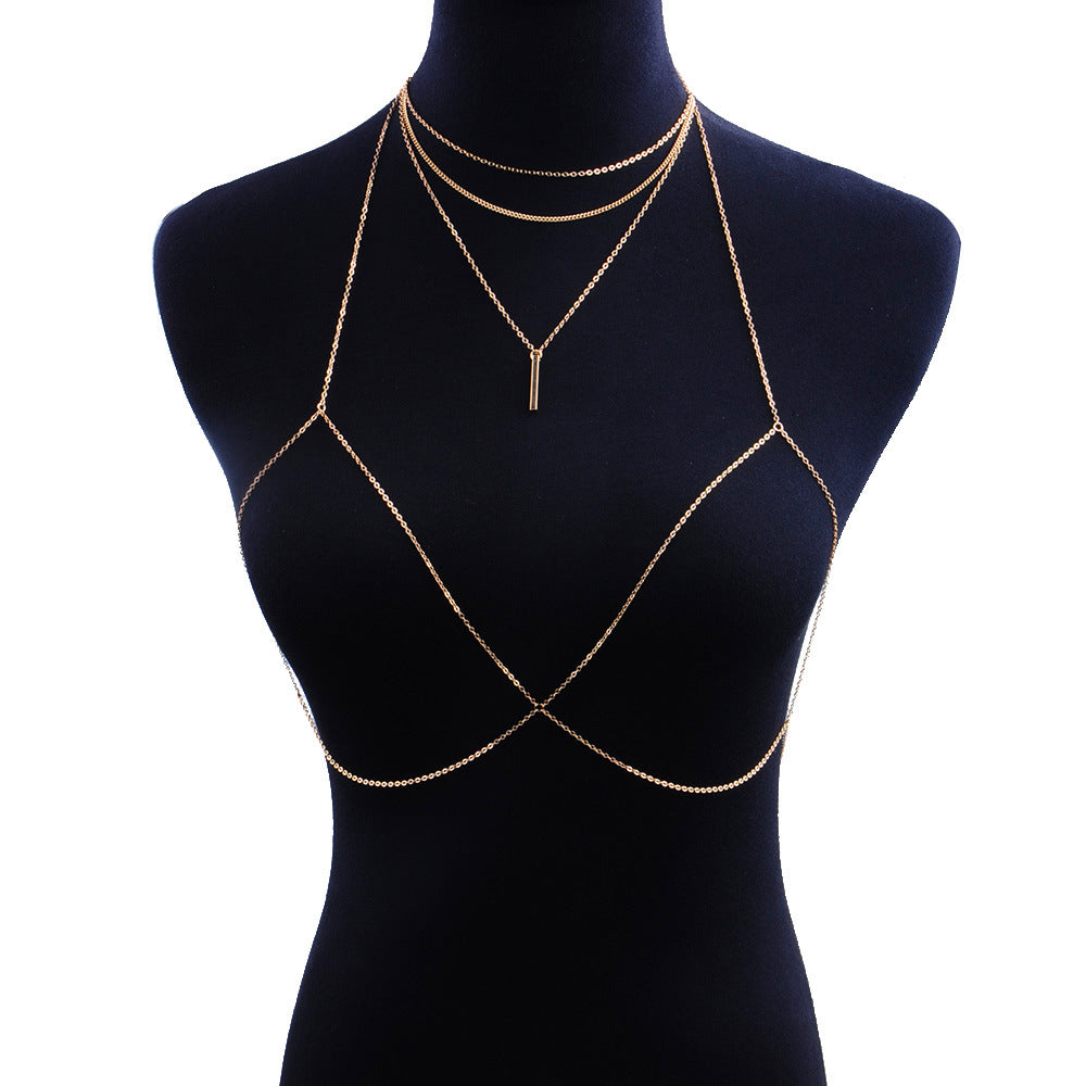 Moda Sexy Cadena de Pecho Cadena Corporal Cadena de Bikini
