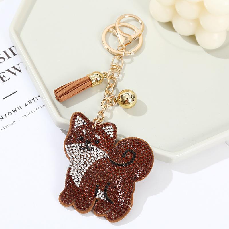 Colgante Llavero de Borla con Diamantes