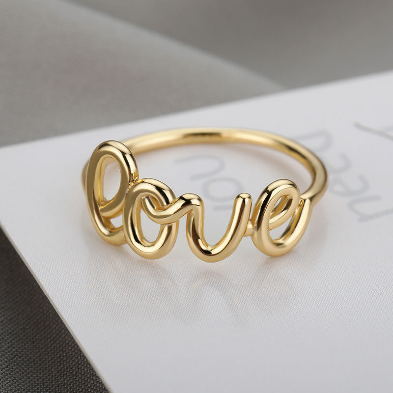 Anillo Pequeño LOVE Anillos de Pareja para Hombres y Mujeres