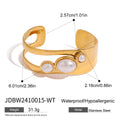 Armreif aus Naturstein, Titanstahl, Hand Schmuck
