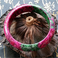 Jade-Pfirsichblüte Jade Seiko poliert Pflaumenblüte Jade Rot und Grün Schatz Pfirsichblüte Jade Armband