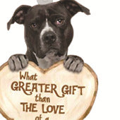 Llavero acrílico con diseño de perro enamorado