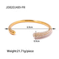 Pulsera de perlas de acero inoxidable con apertura que no se decolora