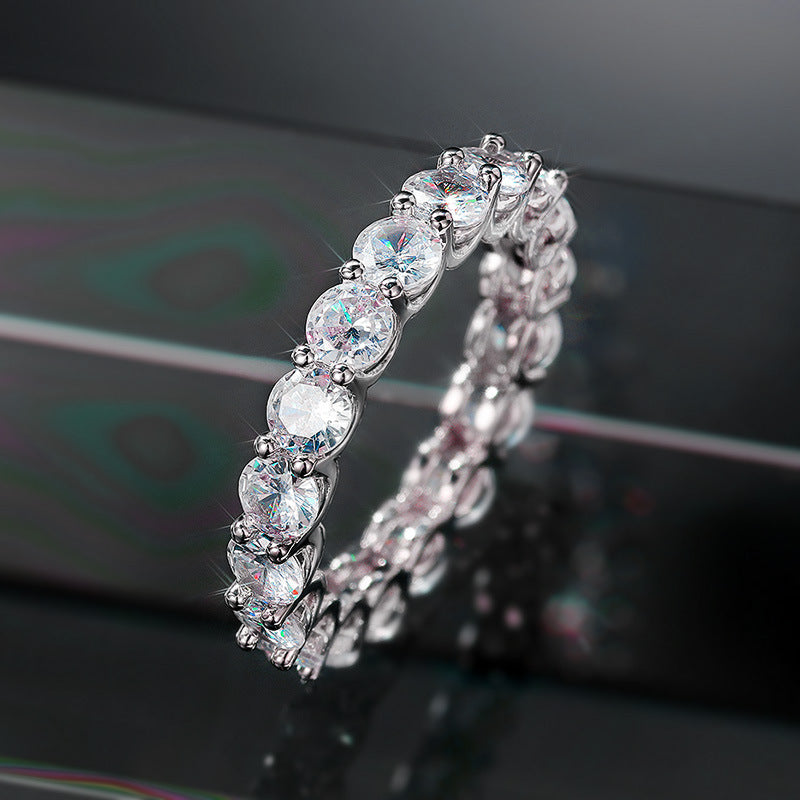 Vollbesetzter Diamantring Schmuck Geburtstagsgeschenk Party-Schmuck