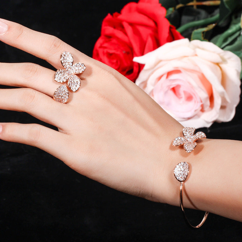 Kreatives, verstellbares zweiteiliges Armband und Ring