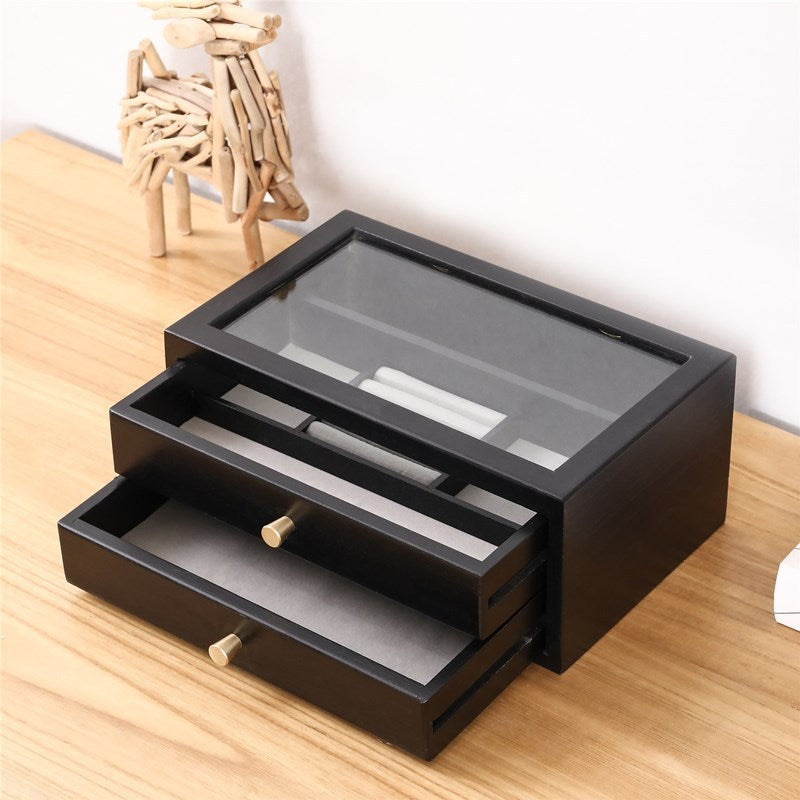 Einfache Schmuckschatulle aus Holz für Make-up
