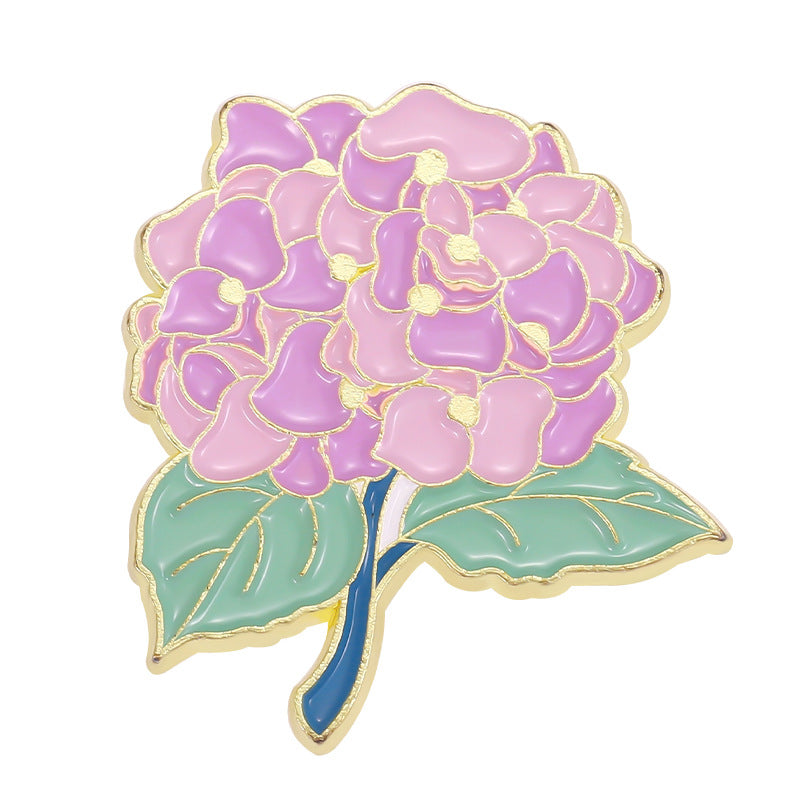 Lilien-Veilchen-Blumen-Serie Brosche