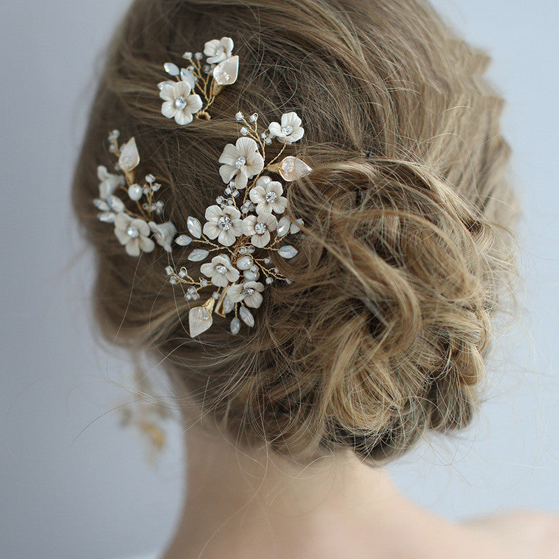 Ohrringe Haarspangen Set Handgefertigte Keramik-Accessoires