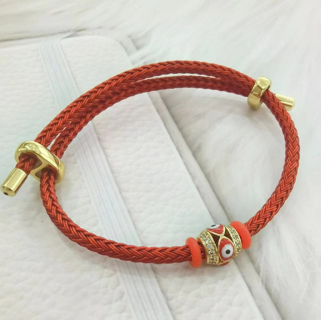 Mode Teufelsauge Farbe Stahlseil Augenarmband