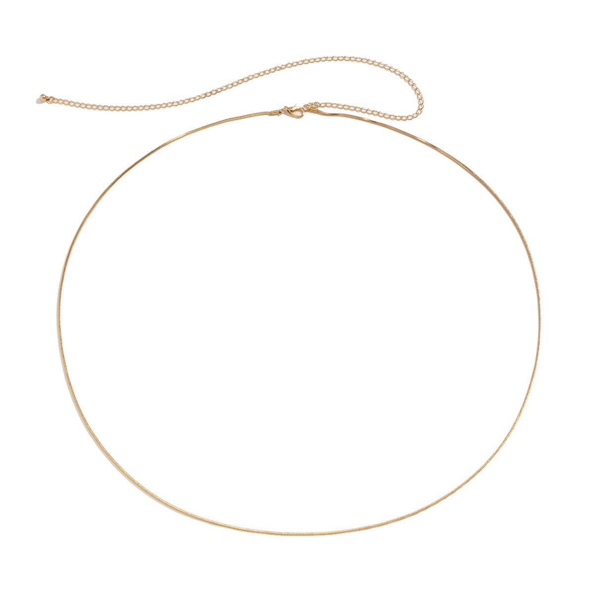 Einlagige Titan-Stahl 18K Vergoldung Schlangenkette Hüftkette für Damen