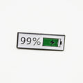 Broche de goteo de aceite creativo con indicador de uso de batería de teléfono móvil, insignia para bolso vaquero, todo a juego